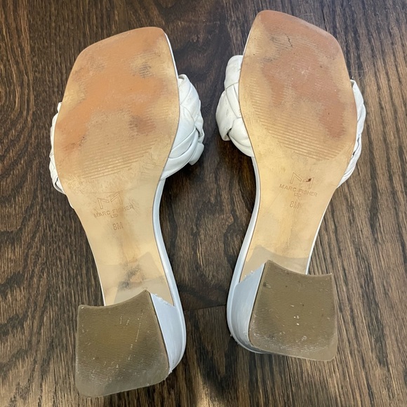 Marc Fisher Cerita white slip on heeled sandal - Picture 4 of 10